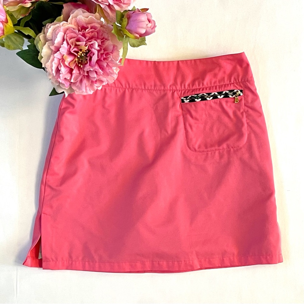 FAIRWAY FOX Golf Skirt Skort Women's SIZE 6 Coral Pink Athletic Active USA Made